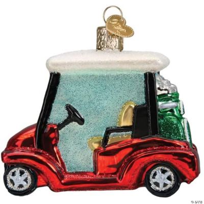 Old World Christmas Glass Blown Tree Ornament, Golf Cart Oriental Trading