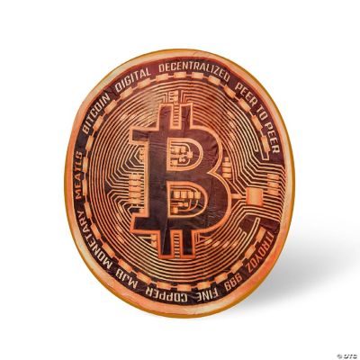 Bitcoin Cryptocurrency Round Fleece Throw Blanket 60 Inches Oriental Trading