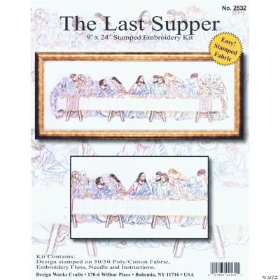 Design Works Stamped Embroidery Kit 9"X24" Last Supper