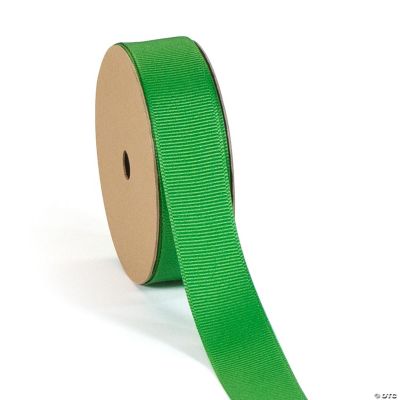 7/8 Diagonal Weave Ribbon: Emerald Green (10 Yards)