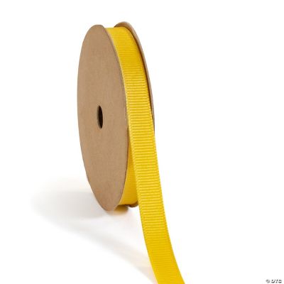 LaRibbons 3/8 Premium Textured Grosgrain Ribbon Dark Maize Gold