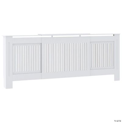 vidaXL MDF Radiator Cover White 80.7" radiator cover Oriental