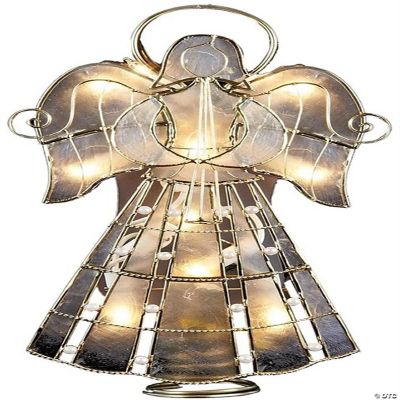 Kurt Adler UL3113 10-light Capiz Angel w Vines and Pearls Lighted ...