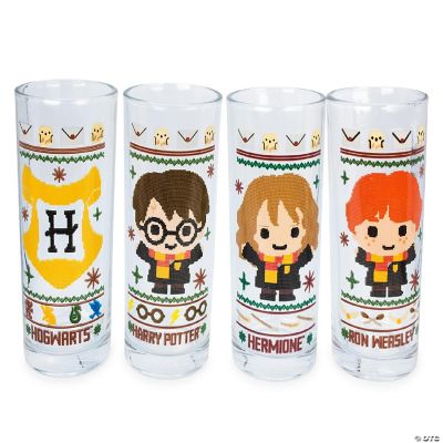 Harry Potter Chibi Christmas Sweater 10-Ounce Tumbler Glasses Set