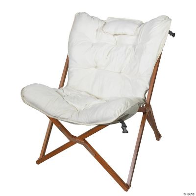 Zenithen Indoor Wood Butterfly Folding Accent Chair For Dorms, Bedrooms
