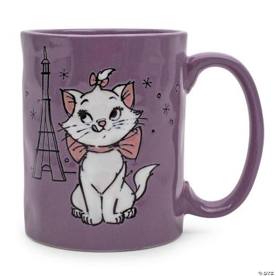 Silver Buffalo Disney The Aristocats Marie xoxo Glitter Handle Glass Mug