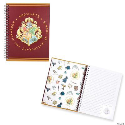 Harry Potter Vintage Hogwarts Crest Hardcover Spiral Journal Notebook |  Oriental Trading