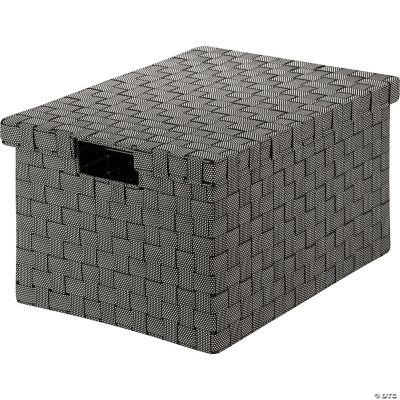 Honey Can Do OFC-03703 Large Filing Office Box, Speckled Black, 18 Inches