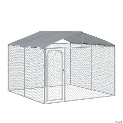PawHut Dog Kennel Heavy Duty Playpen with Galvanized Steel Secure Lock
