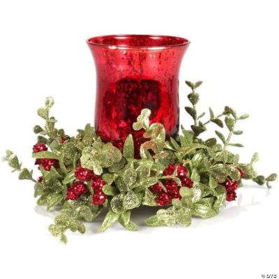 Ganz Kissing Krystals Small Mecury Glass Hurrican Tea Light Candle