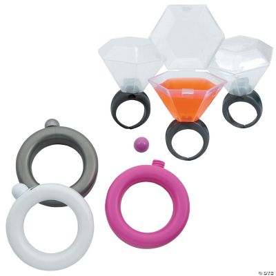 Wedding Ring Shot Glass & Bracelet Drinking Flask Kit 24 Pc