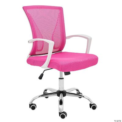 Modern Home Zuna MidBack Office Chair White/Pink Oriental Trading