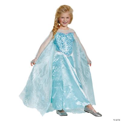 Girl's Prestige Disney Frozen Elsa Costume | Oriental Trading