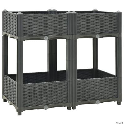 vidaXL Raised Bed 31.5"x15.7"x28" Polypropylene garden planter