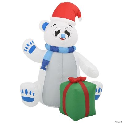 vidaXL Christmas Inflatable Polar Bear LED Indoor and Outdoor 8 ft