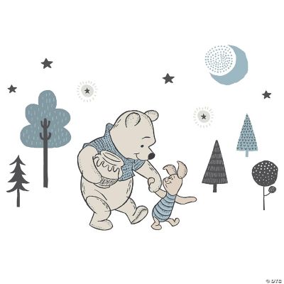 Disney Baby Forever Pooh Blue/Beige Bear Wall Decals by Lambs & Ivy