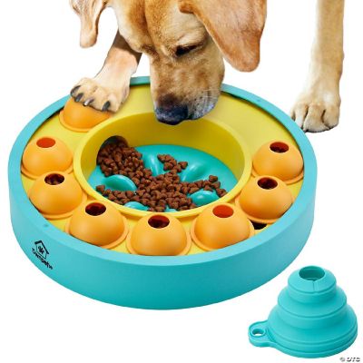 Interactive Dog Treat Puzzle Toy IQ Training Healthy Eating Cat Slow Feeder  Dispensing Food Bowl Adjustable Height for Small Medium Puppy 