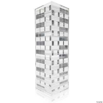 OnDisplay 3D Luxe Acrylic Stacking Tower Puzzle Game (Pink/Clear