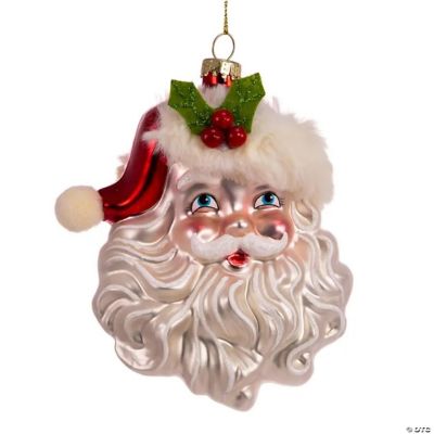 Kurt adler ornaments for christmas tree glass santa head