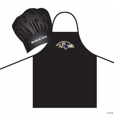 NFL Apron & Chef Hat Combo Baltimore Ravens Oriental Trading