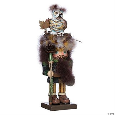 Kurt Adler HA0199 Hollywood Woodsman Nutcracker with Owl Hat