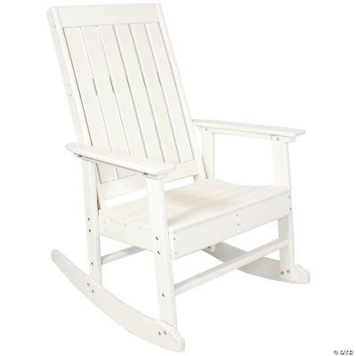 Sunnydaze Outdoor Rustic Comfort HDPE Rocking Chair 300 lb Capacity