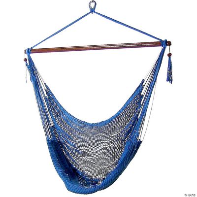 Sunnydaze Caribbean Style Extra Large Hanging Rope Hammock Chair Swing