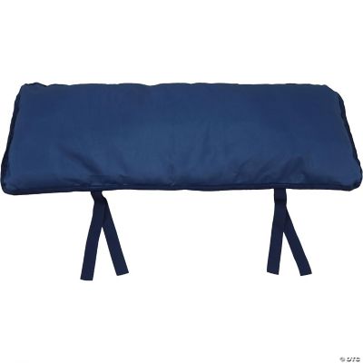 Sunnydaze WeatherResistant Large Outdoor PolyFill Hammock Pillow with Ties Navy Blue
