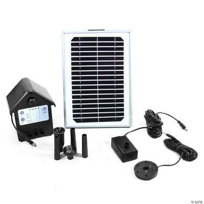 Sunnydaze Outdoor Solar Powered Water Pump and Panel Kit with Battery