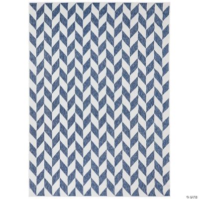 Sunnydaze Geometric Affinity Indoor and Outdoor Patio Area Rug in Steel