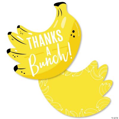 Big Dot of Happiness Let's Go Bananas Shaped Thank You Cards