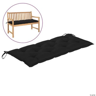 vidaXL Garden Bench Cushion Black 47.2x19.7"x2.8" Fabric" Oriental