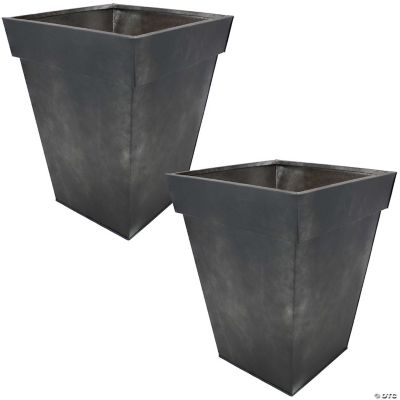 Sunnydaze Modern Decorative Indoor/Outdoor Galvanized Steel Planters