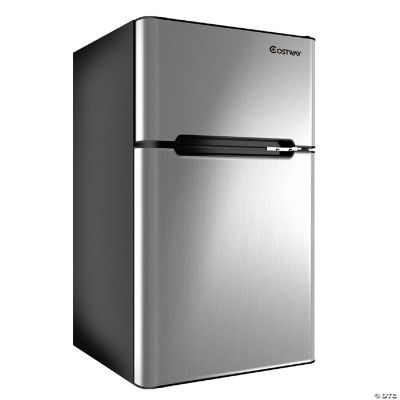 Costway Refrigerator Small Freezer Cooler Fridge Compact 3.2 cu ft