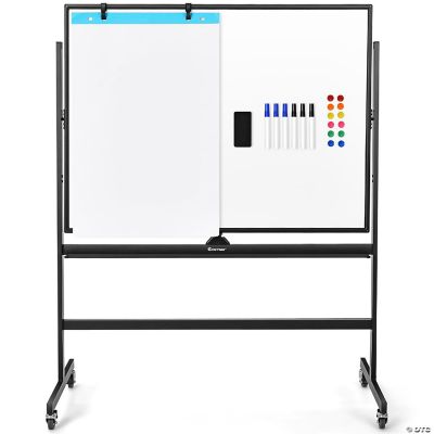 Costway 48''x36'' Mobile DoubleSided Reversible Whiteboard