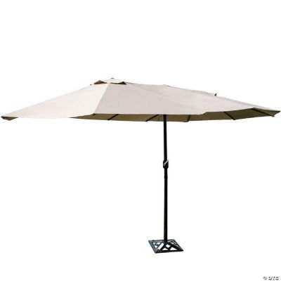 Costway 15' Market Outdoor Umbrella DoubleSided Twin Patio Umbrella