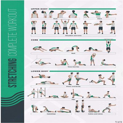 PosterMate FitMate Stretching Workout Exercise Poster Workout Routine