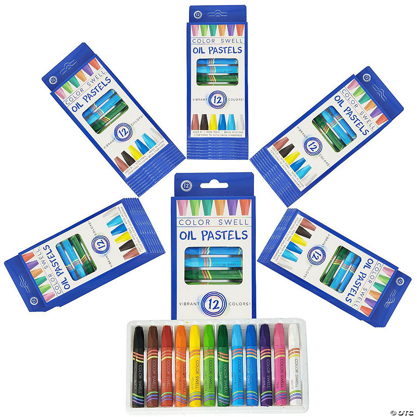 Color Swell Bulk Oil Pastels 36 Packs of 12 Count Vibrant Colors (432  total)