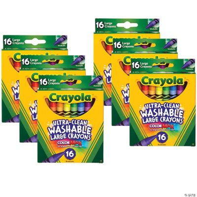 Crayola Large Washable Crayons, 16 Per Box, Boxes Oriental Trading
