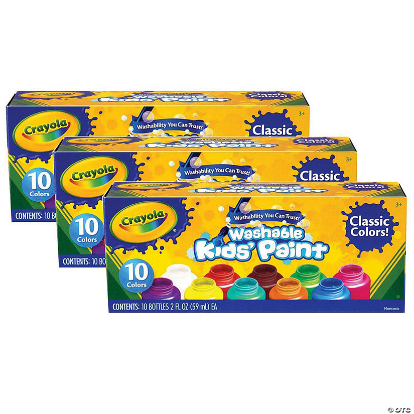 Crayola Kids' Washable Paint - 10 pack, 2 fl oz bottles
