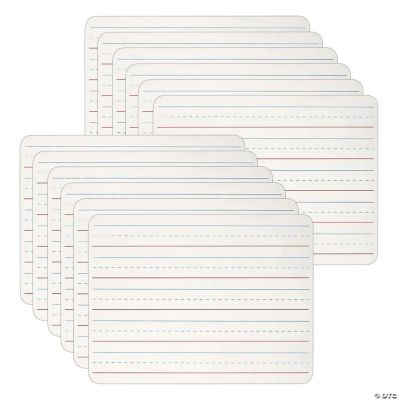 Charles Leonard Dry Erase Lap Board, 1Sided Lined, 9" x 12", Pack of