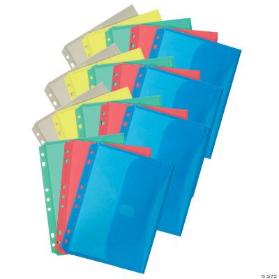 CLine Mini Size Binder Pocket, Side Loading, Assorted, Pack of 18