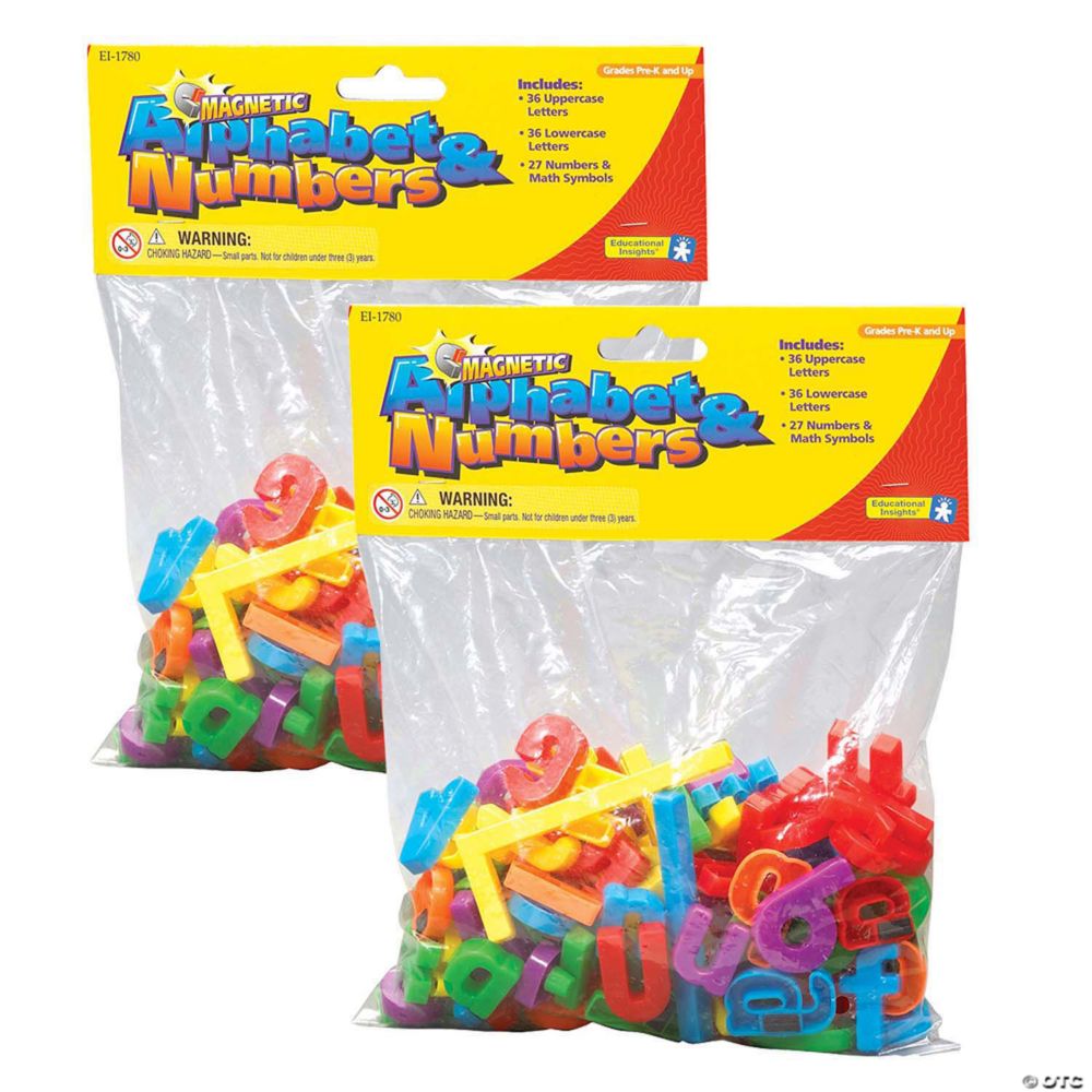Educational Insights Magnetic Letters & Numbers, 99 Pieces Per Pack, 2 Packs