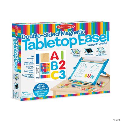 Melissa & Doug Deluxe Double-Sided Tabletop Easel (Arts & Crafts, 42 Pieces, 17.5” H x 20.75” W x 2.75” L, Great Gift for Girls and Boys