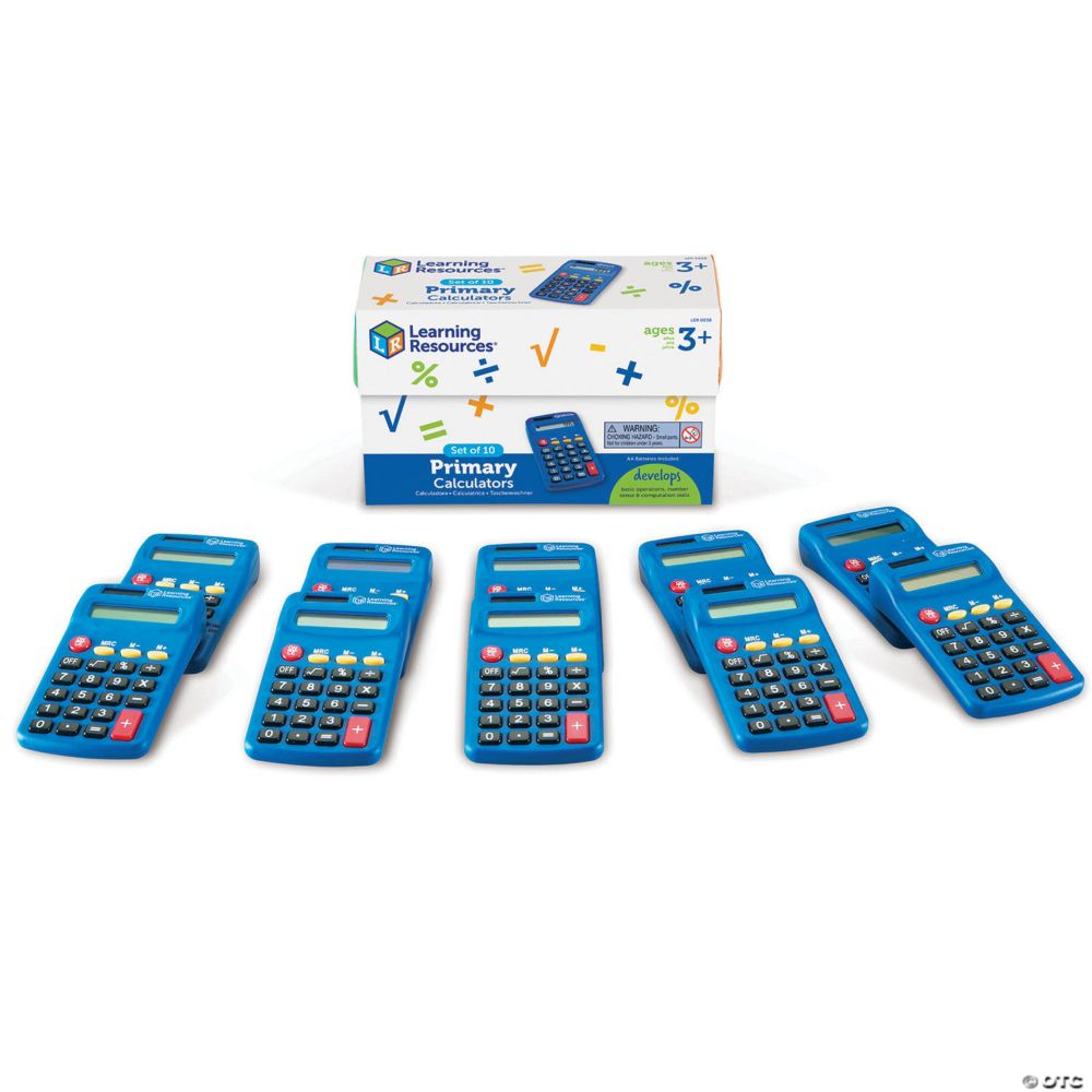 Learning Resources Primary Calculator, Set of 10
