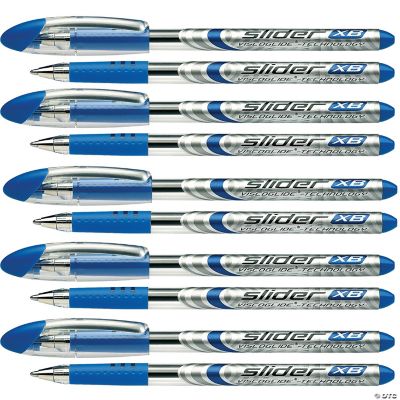 Minachting Billy Overjas Schneider Slider Basic XB Ballpoint Pen Viscoglide Ink, 1.4 mm, Blue Ink,  Pack of 10 | Oriental Trading