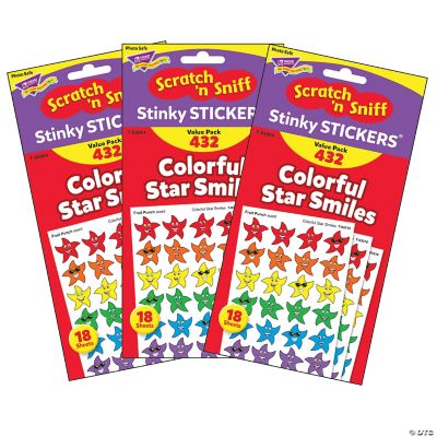 TREND Colorful Star Smiles Stinky Stickers Variety Pack, 432 Per