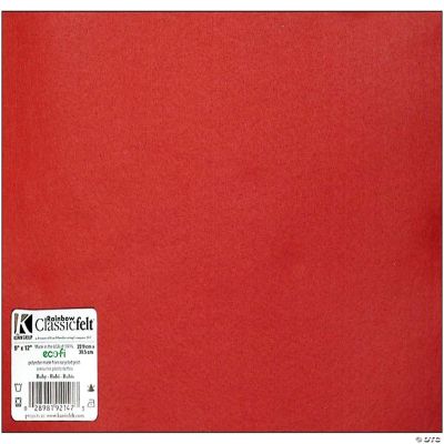 Kunin Classic Felt Sheets 9 x 12 in. Ruby