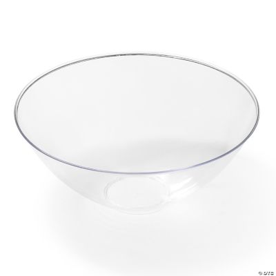 100 oz. Solid Clear Organic Round Disposable Plastic Bowls (14 Bowls)