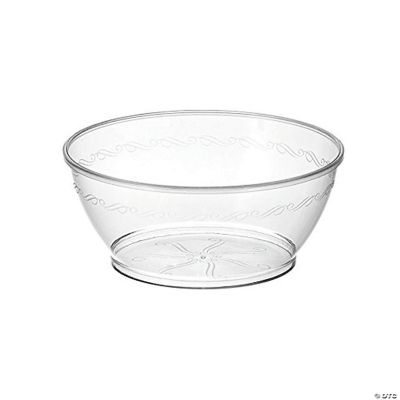 6 oz. Clear Floral Round Disposable Plastic Dessert Bowls (340 Bowls